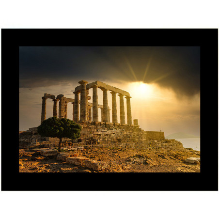 Affiche encadrée Cap Sounion - Coucher de soleil