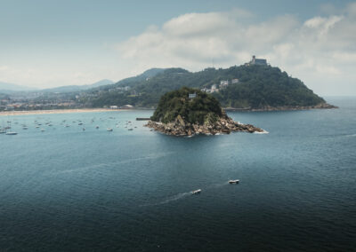 San Sebastian - Vue sur l'île de Santa Clara